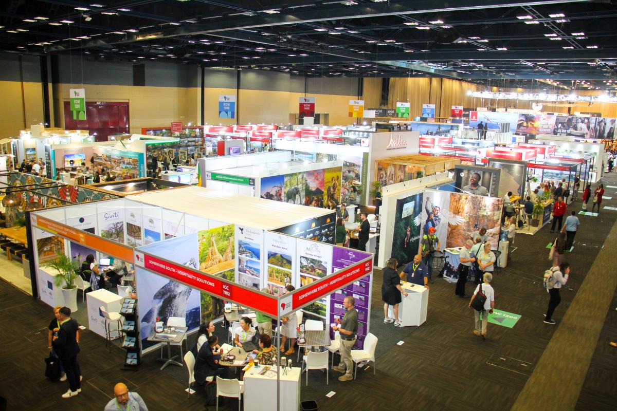 Travel exhibition stands at Africa’s Travel Indaba